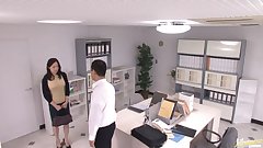 Michiru Sakura Asian chick has hot office sex