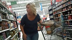 Sexy Blonde Milf at Walmart