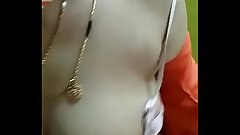 indian aunty removing jacket and showing boobs