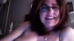 Mature playing on webcam